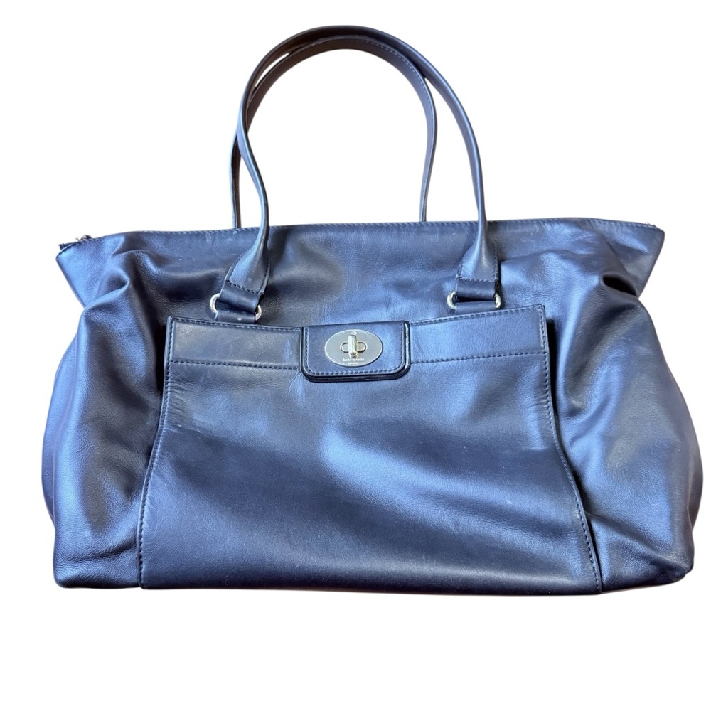 Kate Spade Hampton Road Theresa Black Leather Medium Satchel Bag Black Women's - Picture 2 of 11